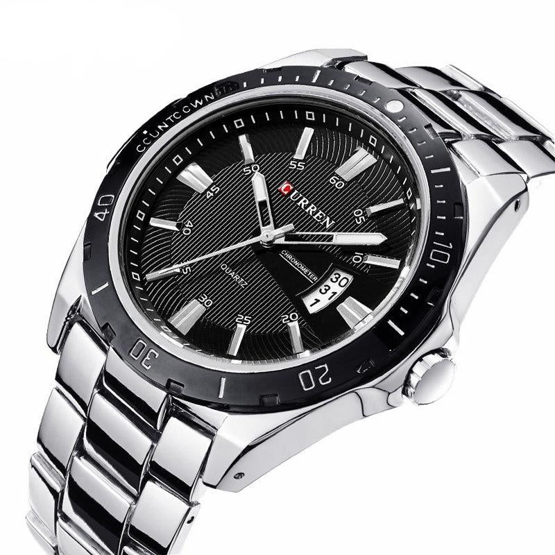Quartz Sports Men's  Steel Calendar
