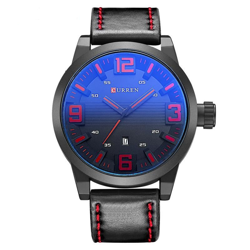 Leather Quartz Waterproof  WristWatch