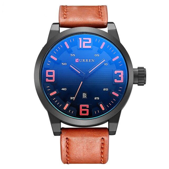 Leather Quartz Waterproof  WristWatch