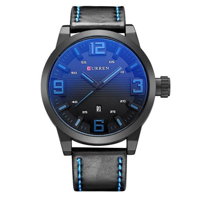 Leather Quartz Waterproof  WristWatch