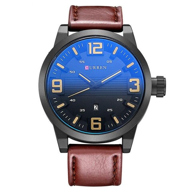 Leather Quartz Waterproof  WristWatch