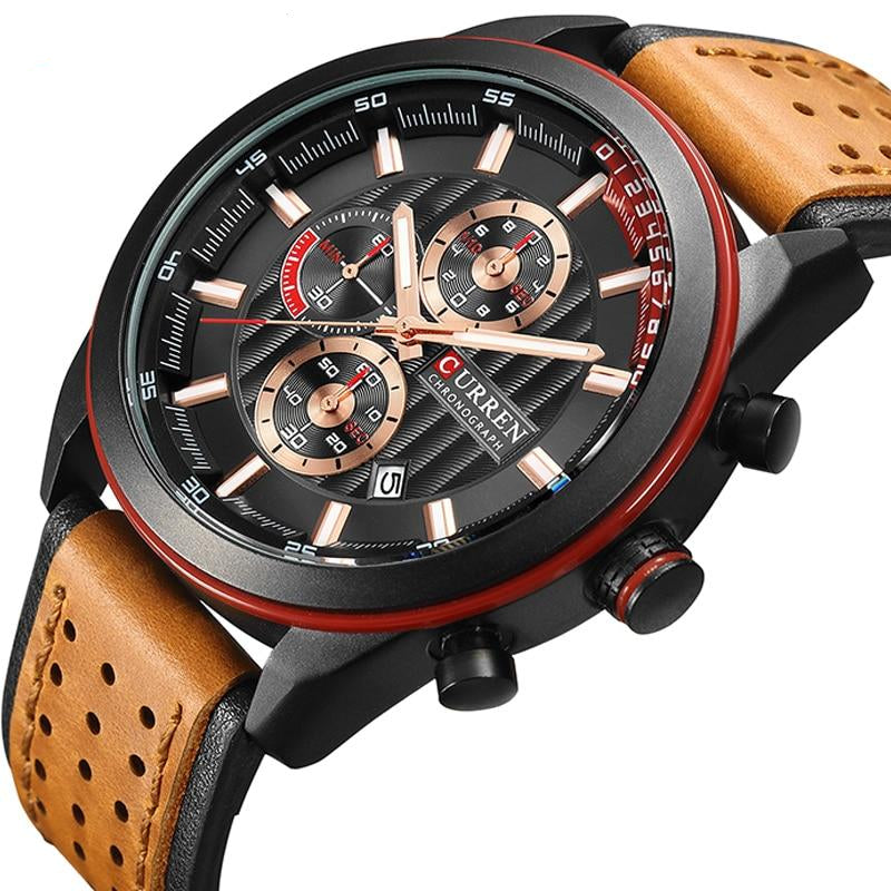 Leather Strap Quartz-Watches