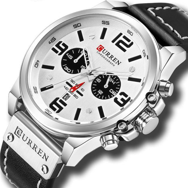 Quartz Mens Wristwatches Leather