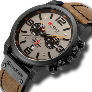 Quartz Mens Wristwatches Leather