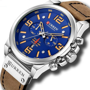 Quartz Mens Wristwatches Leather