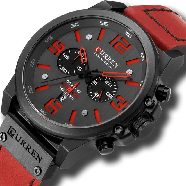 Quartz Mens Wristwatches Leather