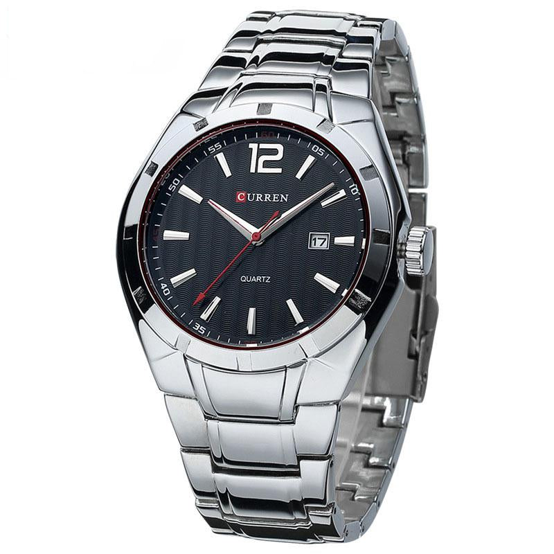 Sport Wristwatch with Silver Wristband