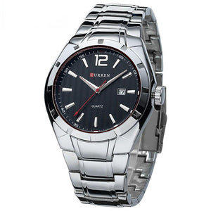 Sport Wristwatch with Silver Wristband