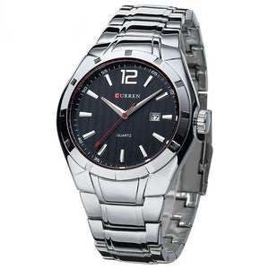 Sport Wristwatch with Silver Wristband