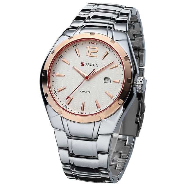 Sport Wristwatch with Silver Wristband