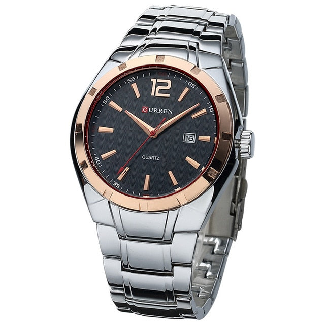 Sport Wristwatch with Silver Wristband
