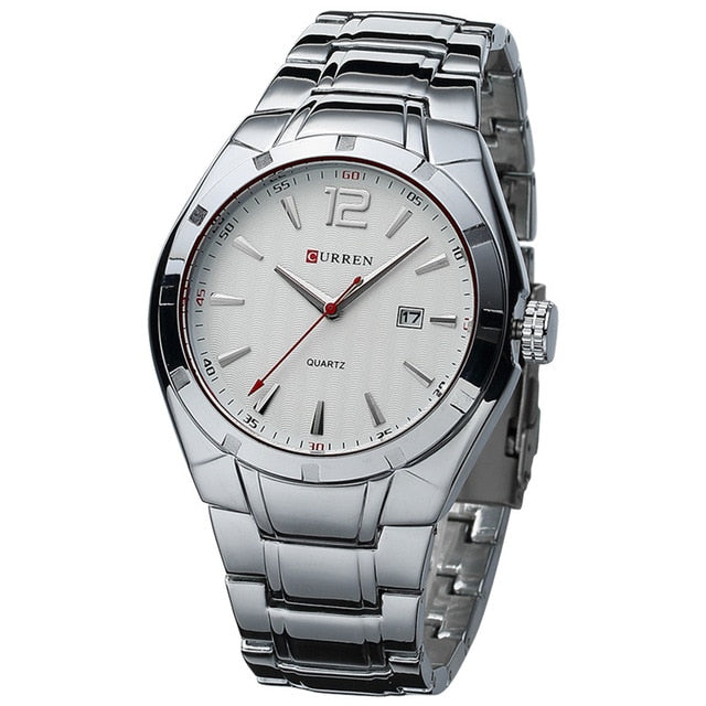 Sport Wristwatch with Silver Wristband