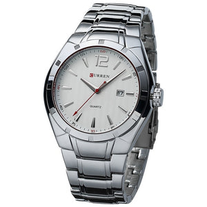 Sport Wristwatch with Silver Wristband