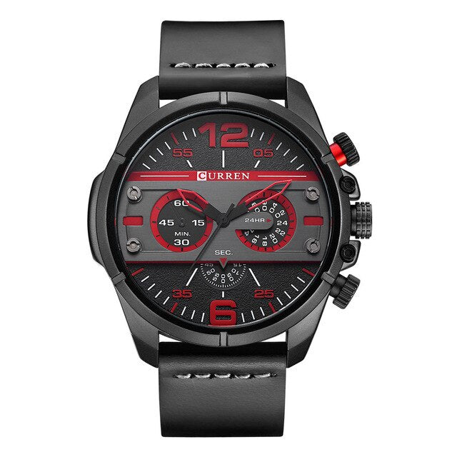 Black Display Chronograph Wristwatch