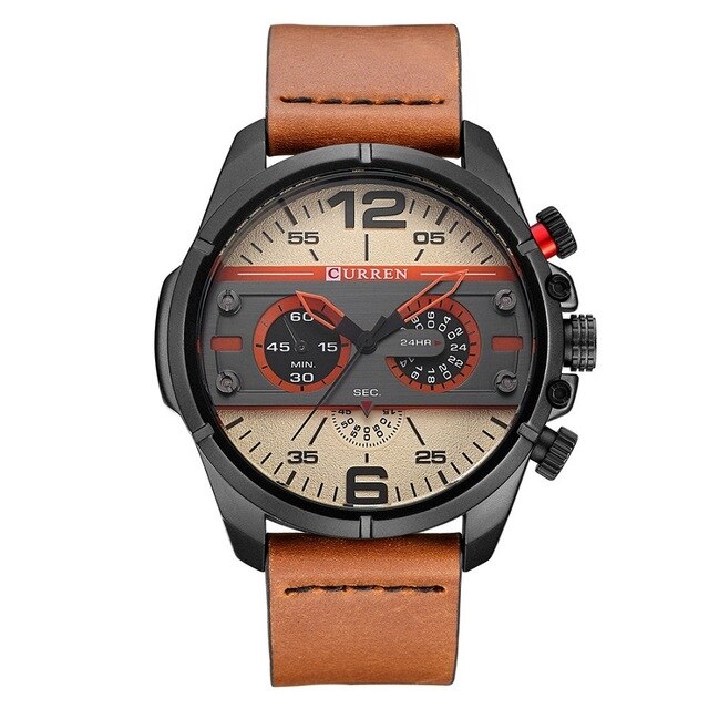 Black Display Chronograph Wristwatch