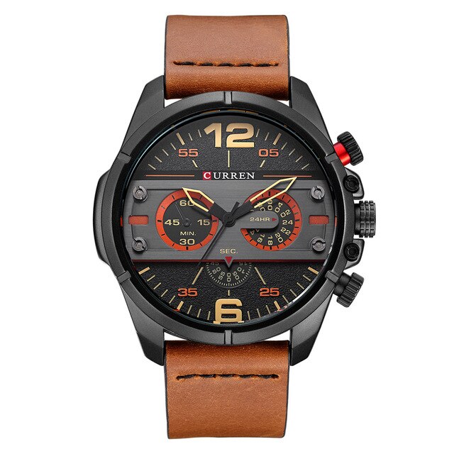 Black Display Chronograph Wristwatch