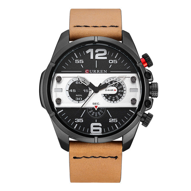 Black Display Chronograph Wristwatch
