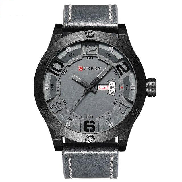 Black Frame with Date Display Wristwatch