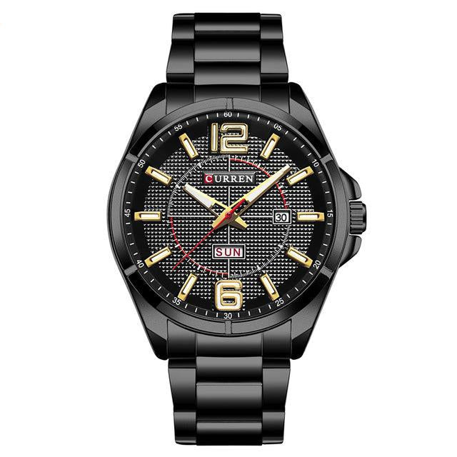 Classic Metal Frame with Black-White Display Wristwatch