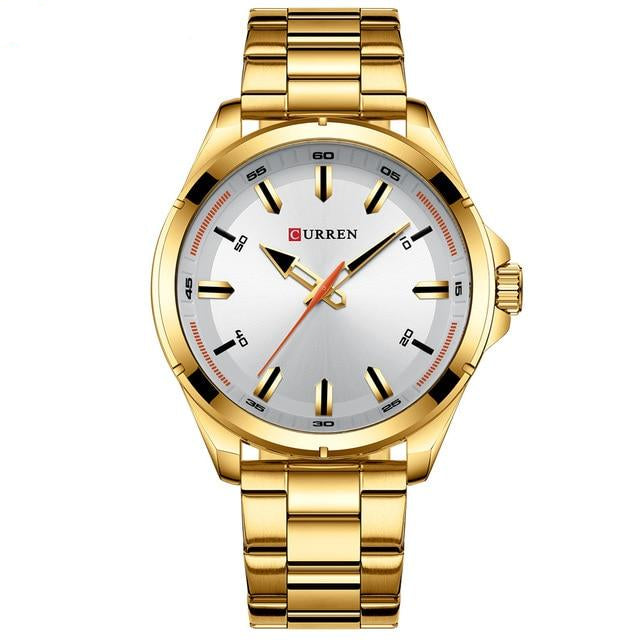 Classic Wristwatch with Minute Display and Black Frame