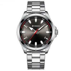 Classic Wristwatch with Minute Display and Black Frame
