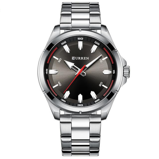 Sport Wristwatch with Numberless Display And Metal Frame
