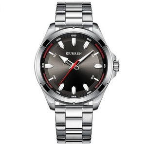 Sport Wristwatch with Numberless Display And Metal Frame
