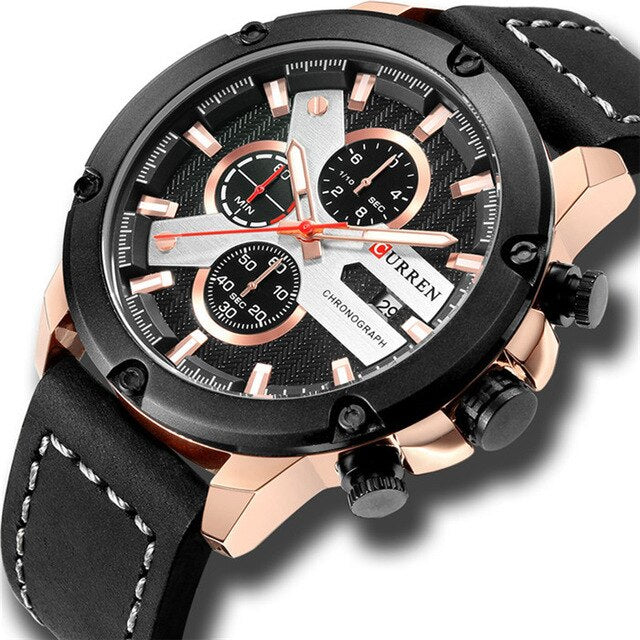 Leather Chronograph  Wristwatch