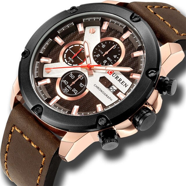 Leather Chronograph  Wristwatch