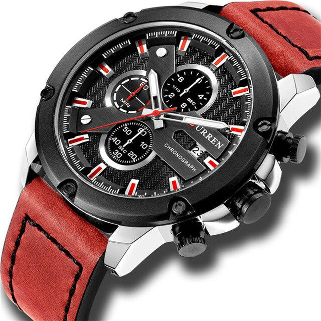 Leather Chronograph  Wristwatch