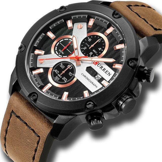 Leather Chronograph  Wristwatch