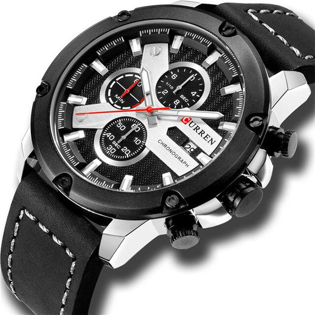 Leather Chronograph  Wristwatch