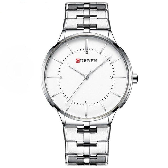 Classic Metal Wristwatch with Numberless Display