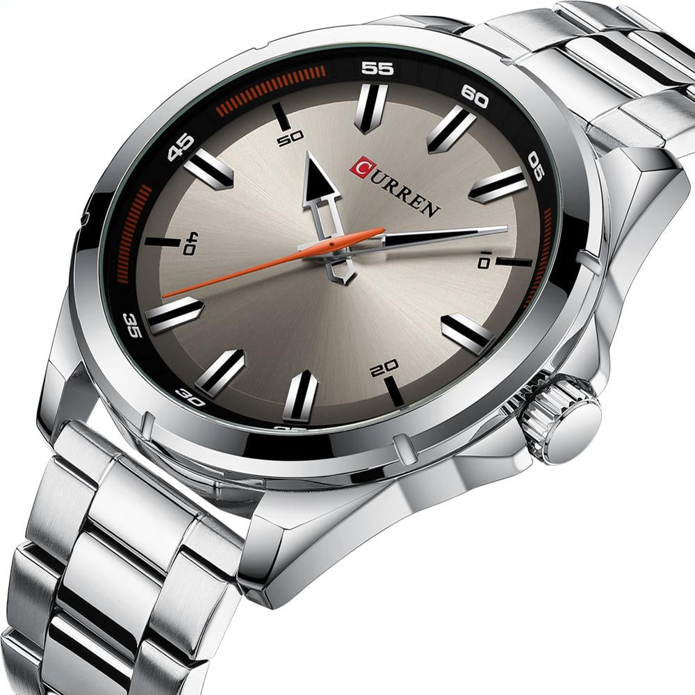Classic Metal Numberless Wristwatch