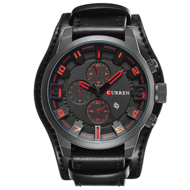 Sport Wristwatch with Leather