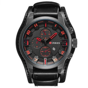 Sport Wristwatch with Leather