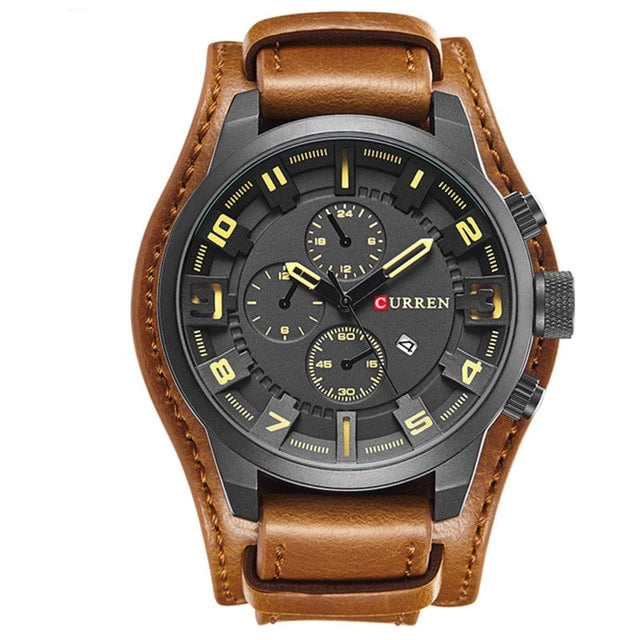 Sport Wristwatch with Leather