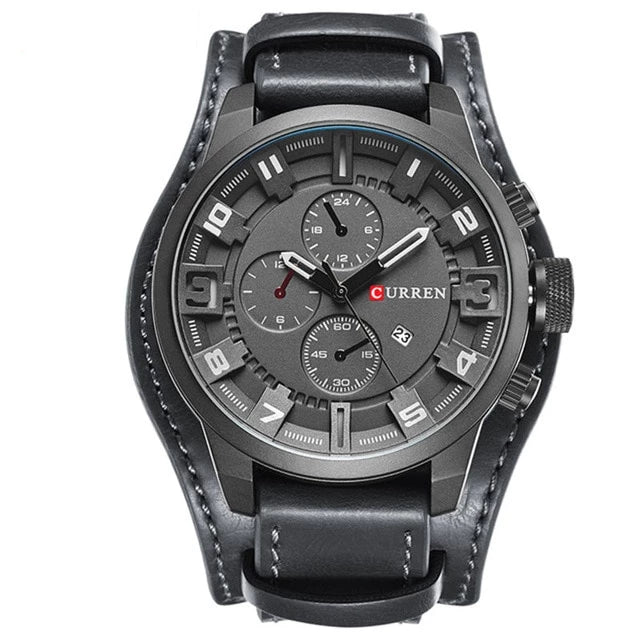 Sport Wristwatch with Leather