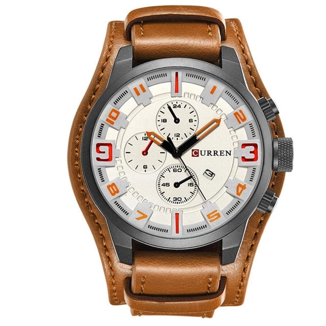 Sport Wristwatch with Leather