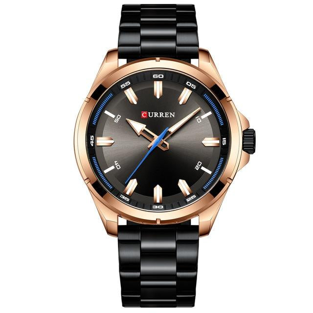 Sport Wristwatch with Numberless Display And Metal Frame
