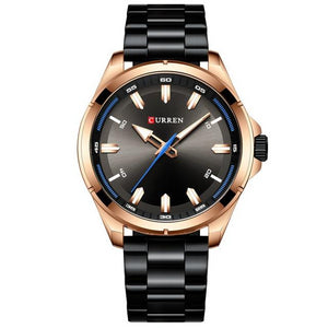 Sport Wristwatch with Numberless Display And Metal Frame