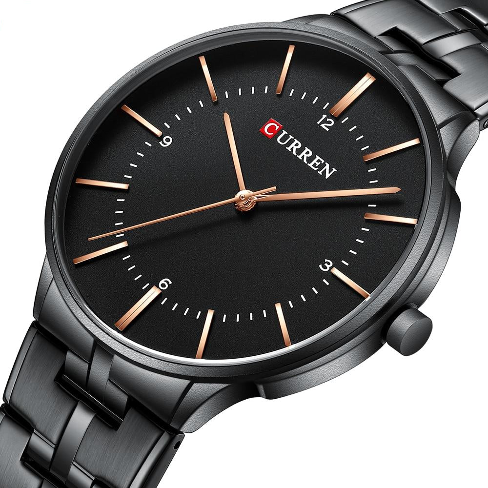 Black Stainless Steel Strap  Watch