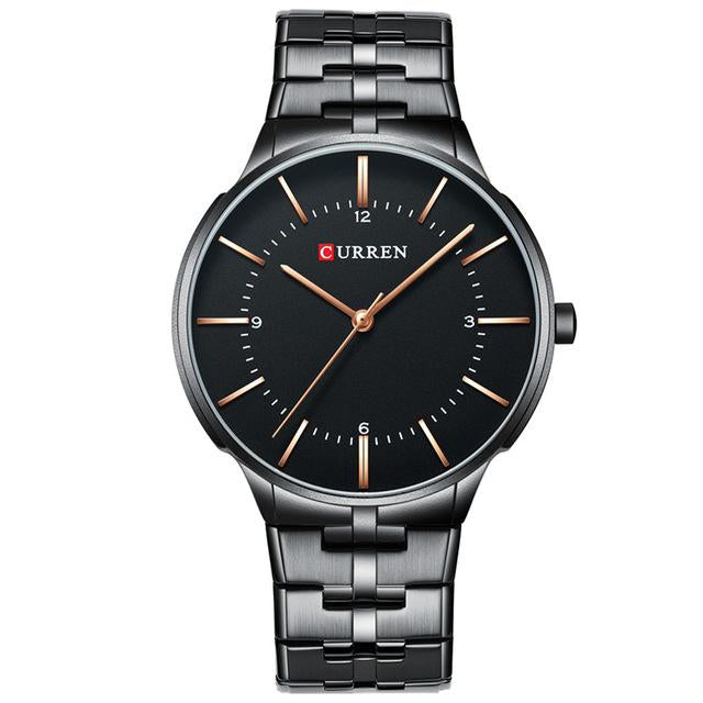 Black Stainless Steel Strap  Watch