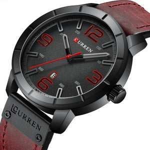 Leather Wrist Watches with Calendar