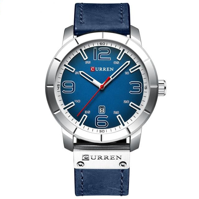 Leather Wrist Watches with Calendar