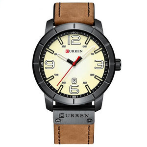 Leather Wrist Watches with Calendar