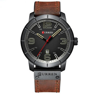 Leather Wrist Watches with Calendar