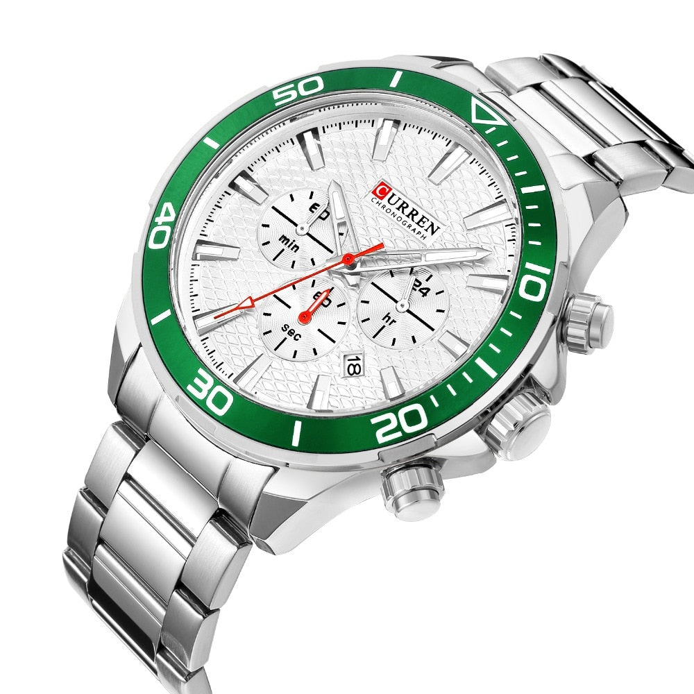 Chronograph Stainless Steel Wrist Watch