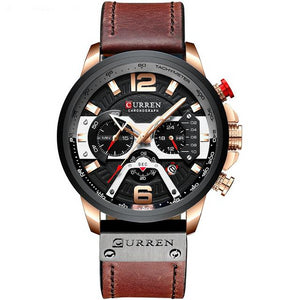 Leather Wrist Watches Man Clock