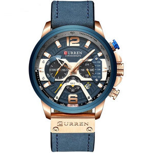 Leather Wrist Watches Man Clock